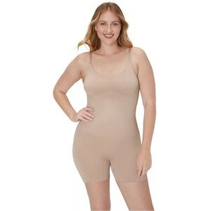 Maidenform Seamless Romper Firm Control Shaper Sz XL 16/18 Tan Cool Comfort NWT